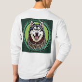 ハスキー犬 Tシャツ (裏面)