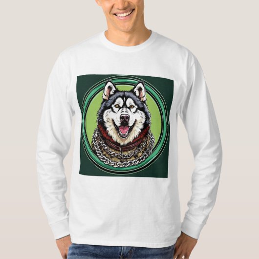ハスキー犬 Tシャツ (正面)