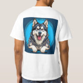 ハスキー犬 Tシャツ (裏面)