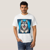 ハスキー犬 Tシャツ (正面フル)