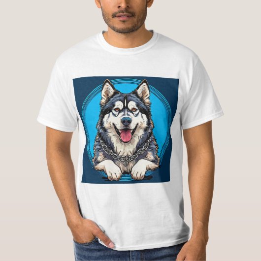 ハスキー犬 Tシャツ (正面)