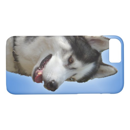 ハスキー犬iPhoneケースハスキーのマラムートアップケース Case-Mate iPhoneケース (裏面(横))