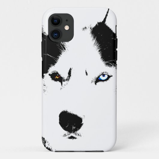 ハスキー犬iPhoneケースハスキーのマラムートアップケース Case-Mate iPhoneケース (裏面)