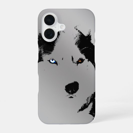 ハスキー犬iPhoneケース ハスキー マラミュート 携帯ケース iPhone 16ケース (裏面)