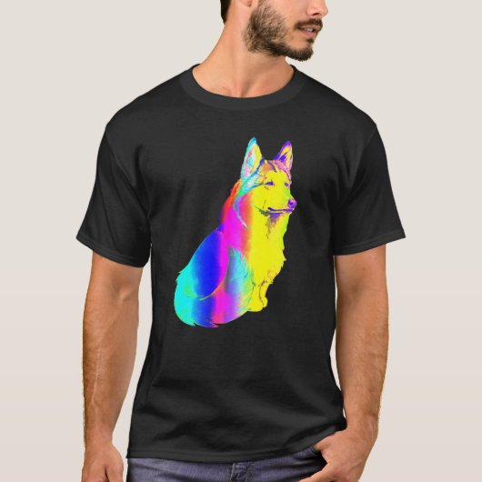 ハスキー猫の体 Tシャツ (正面)