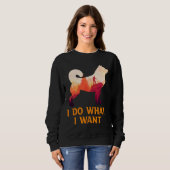 ハスキー私は私が欲しいものを行うシベリアのハスキーou スウェットシャツ (正面フル)