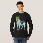 ハスキー素晴らしシベリアのハスキー Tシャツ (正面フル)