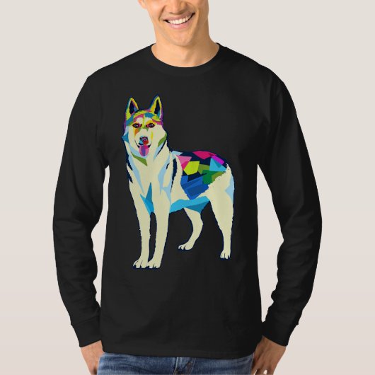 ハスキー素晴らしシベリアのハスキー Tシャツ (正面)