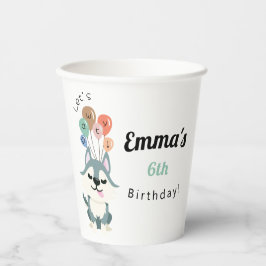 ハスキー誕生日パーティー 紙コップ