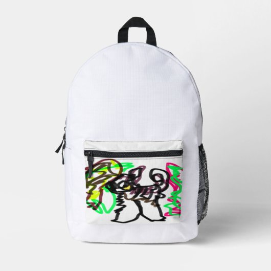 ハスキー遊秋 プリントバックパック (正面)