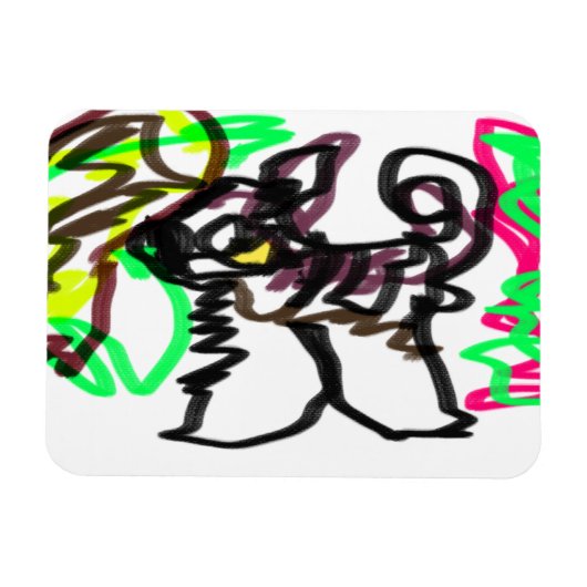 ハスキー遊秋 マグネット (横)