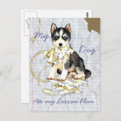 ハスキー食べのレッスンプラン ポストカード (正面/裏面)