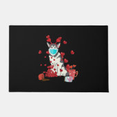 ハスキー ウェア フェイスマスク | バレンタインデーの贈り物 ドアマット (正面)