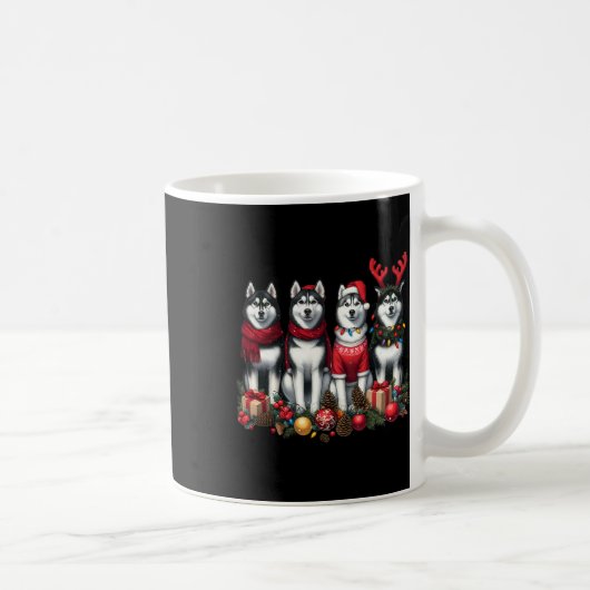 ハスキー・クリスマス コーヒーマグカップ (右)
