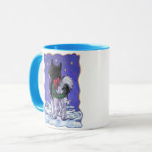 ハスキー・クリスマス マグカップ (正面左)