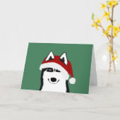 ハスキー グリーティング カード (黄色い花)