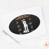 ハスキー |シベリアのハスキー犬の解剖学 楕円形シール (封筒)