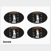 ハスキー |シベリアのハスキー犬の解剖学 楕円形シール (シート)