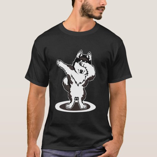 ハスキー シベリアンハスキー 犬 Tシャツ (正面)