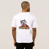 ハスキー・スーパーヒーロー: スーパードッグに会おう!" Tシャツ (裏面フル)