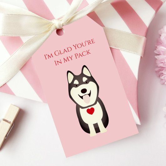 ハスキー タグ, 犬のバレンタイン, バレンタインデー ギフトタグ