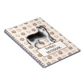 ハスキー ノートブック - 子供へのかわいい犬のギフト (右側)