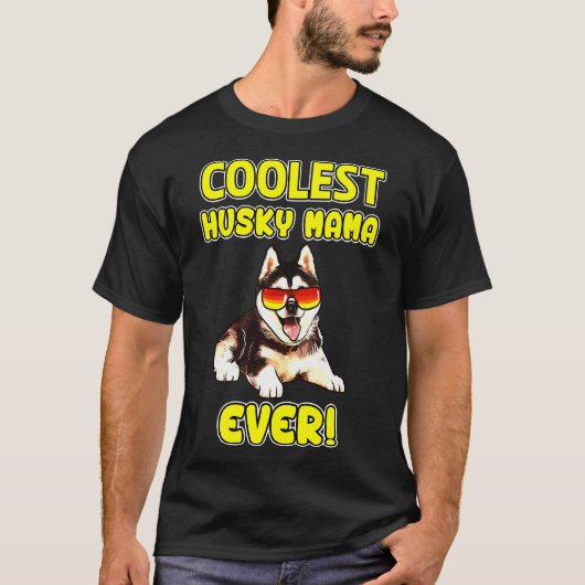 ハスキー ハスキー ママ Tシャツ (正面)