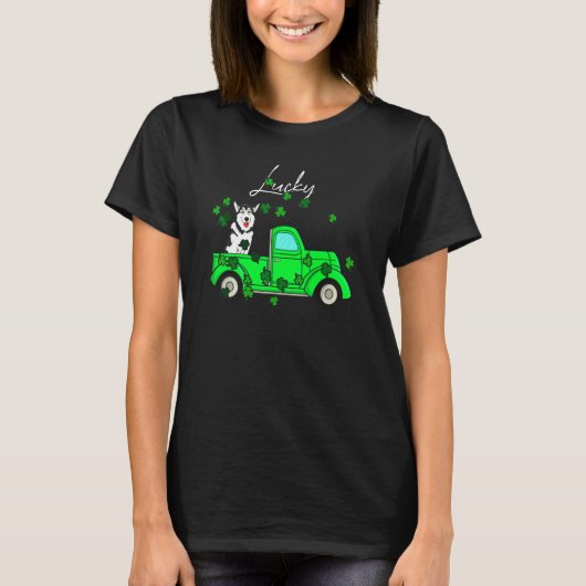 ハスキー パトリックス デイ アイリッシュ C Tシャツ (正面)