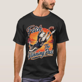 ハスキー フットボール キャッチ ヴィンテージ グラフィック Tシャツ