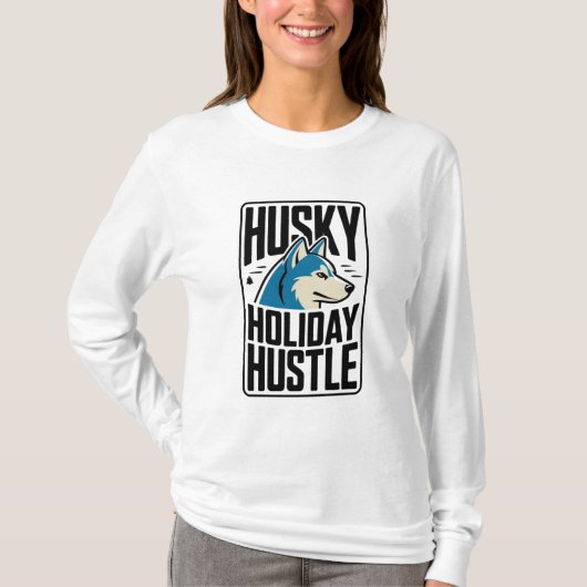 ハスキー・ホリデー・ハッスル・バッジ Tシャツ (正面)
