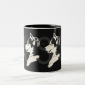 ハスキー・マグコーヒーカップシベリアカッコいい・ハスキー杯 ツートーンマグカップ (中央)