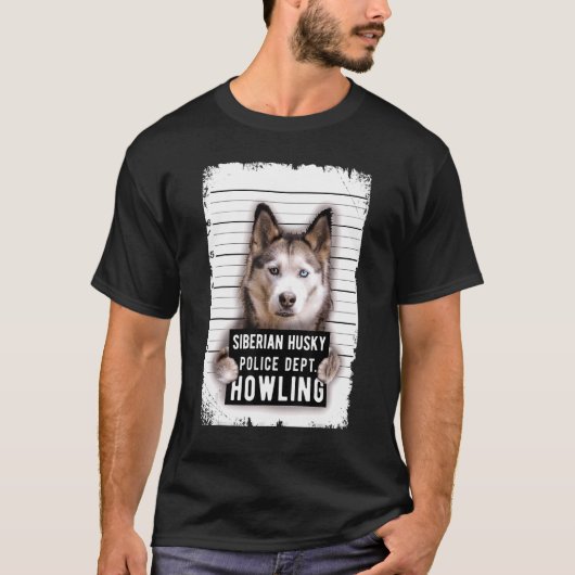ハスキー・マグショット Tシャツ (正面)
