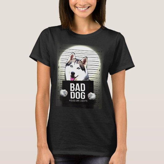 ハスキー・ムグショット Tシャツ (正面)