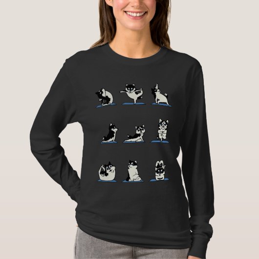 ハスキー・ヨガ Tシャツ (正面)