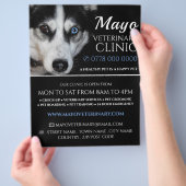 ハスキー、獣医、獣医サービス チラシ (手)