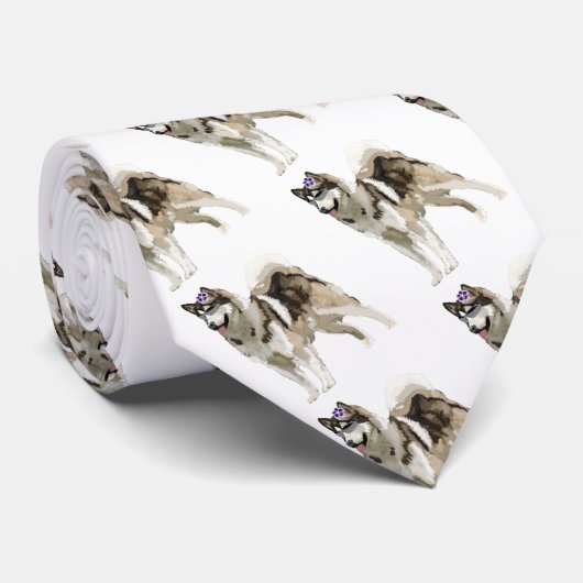 ハスキー、私の親友のスケッチタイ ネクタイ (ロール)