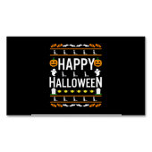 ハスキー | Husky黒ハロウィーンの怠惰な醜い衣装 マグネット名刺 (正面)