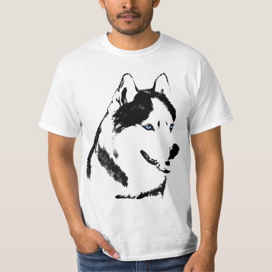 ハスキーTシャツオオカミHusky Tee Sled Dog Husky Shirts Tシャツ (正面)