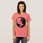 ハスキーTシャツ女子シベリアのハスキーオーガニックシャツ Tシャツ (正面フル)