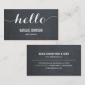 ハスタイリッシュロー名刺-チャルクボード 名刺 (正面/裏面)