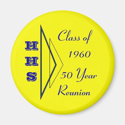 ハスティングス1960年高校クラス マグネット (正面)