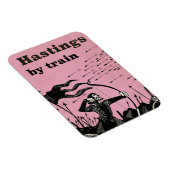 ハスティングズバイトレインヴィンテージ旅行ポスター マグネット (右側)