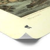 ハスティングズミネソタ1867アンティークパノラママップ ポスター (角)