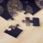 ハスドットアートの花と金ゴールド ジグソーパズル (側面)