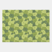 ハスハスは、ハクセイの緑の模様を植える ラッピングペーパーシート (正面2)