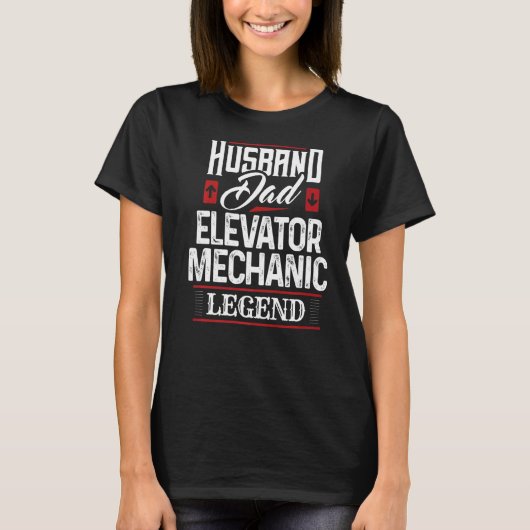 ハスバンドパパエレベータ整備士凡例技術者Ap Tシャツ (正面)