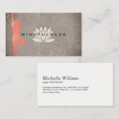 ハスモダンフラワーヨガポーズ 名刺 (正面/裏面)