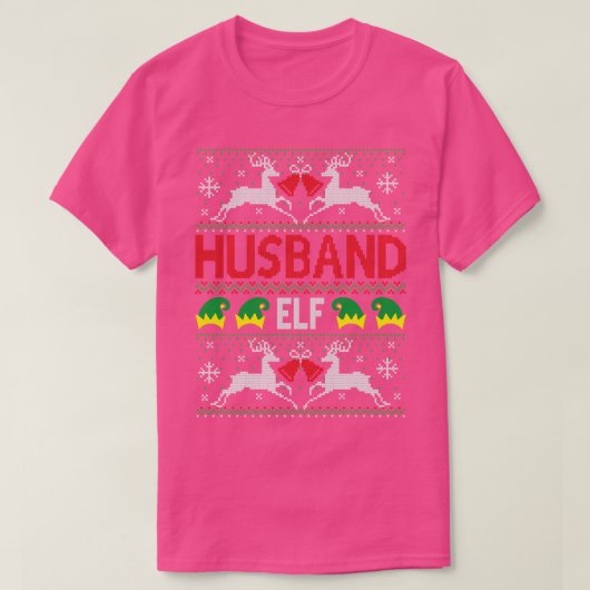 ハス小妖精や小人の醜いクリスマスセーター Tシャツ (デザイン正面)