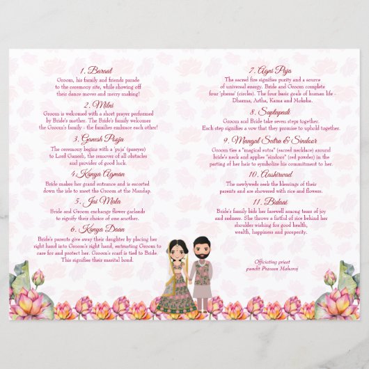 ハス提灯インディアン結婚の儀式 (裏面)