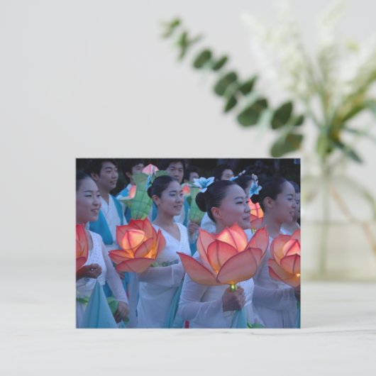 ハス灯 ポストカード (スタンド正面)